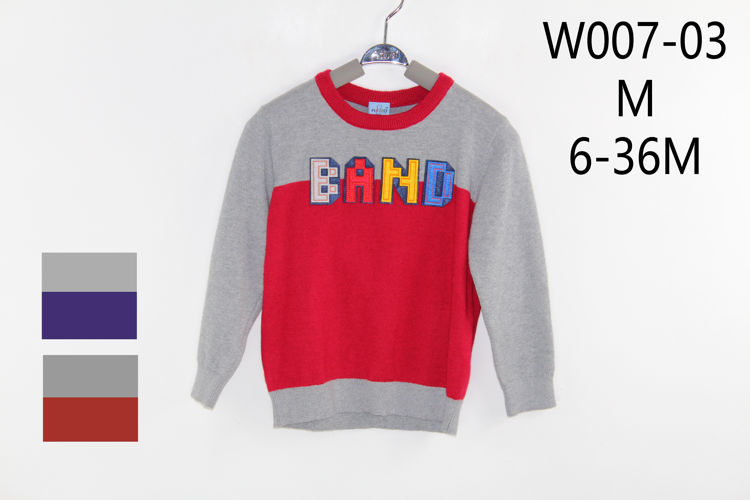 Picture of W00703 BOYS CLASSIC WINTER SWEATER IN SOFT AND WARM MATERIAL
